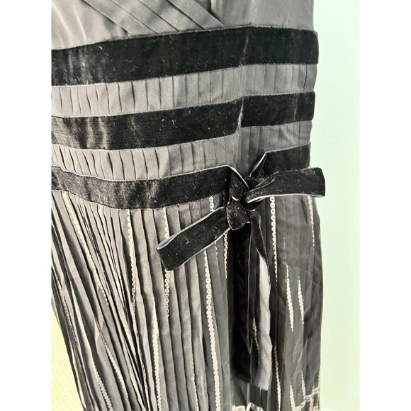 NWT Ann Taylor Loft Black Midi Cocktail Dress SZ 16 Whimsigoth - Picture 5 of 9